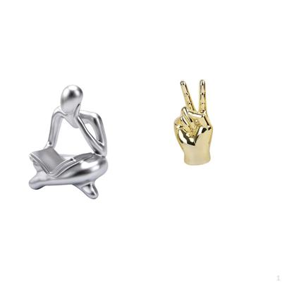 Abstract Thinker Statue Decoration for Tabletop Living Room Shelf Office Bookshelf Hand Finger