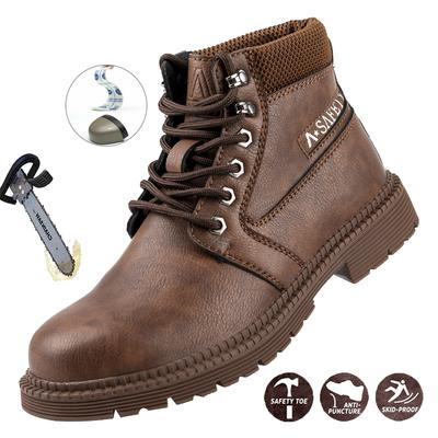 Indestructible Labor Shoes Protection Work Shoes Men's Waterproof Boots Construction Anti-piercing and Smash Work Safety Shoes
