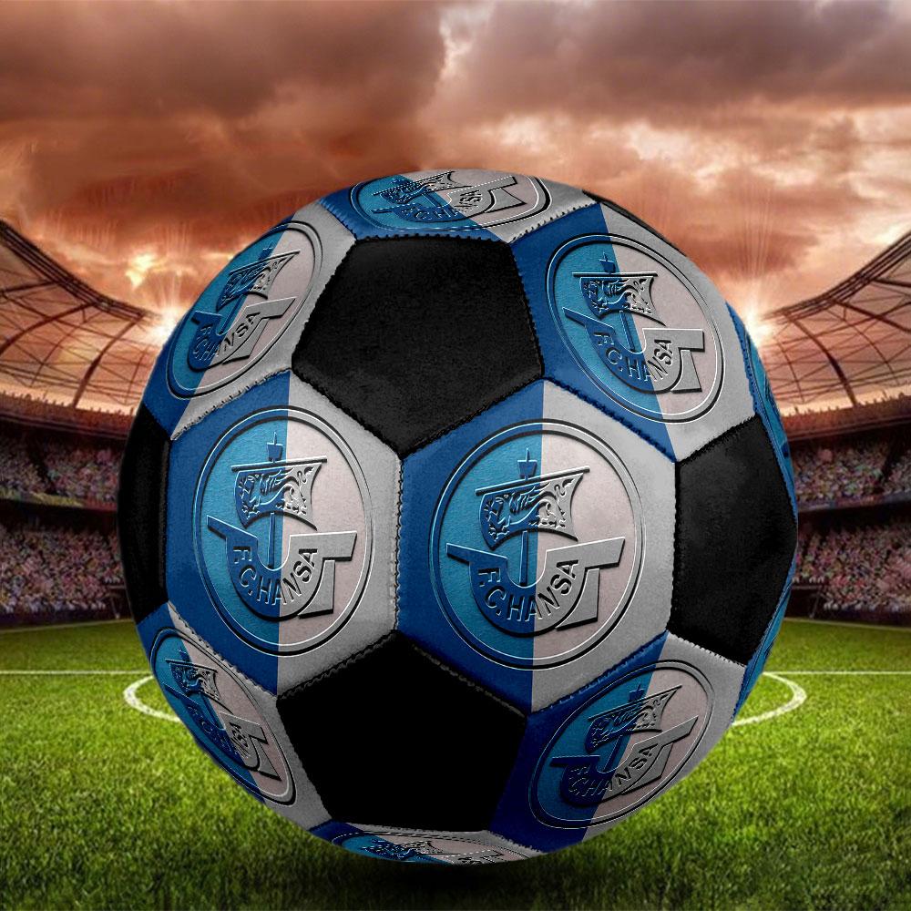 1 pz Pallone da Calcio FC Hansa Rostock Taglia 5 Pallone da Calcetto Indoor alla Moda Colorato Gioco in Giardino - Ottimo Regalo per Appassionati di Sport HE37