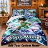 Hunter × Hunter Custom Name 3Pcs Bedding Set 1 Bed Sheet 2 Pillowcases Bedroom Home Decor