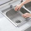 1pc Foldable Dish Drying Rack - Multi-Purpose Sink Drain Rack for Kitchen - Easy To Roll and Store - Kitchen Tools