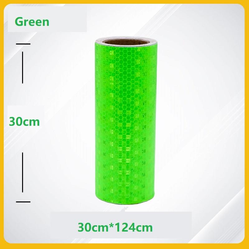 Nastro Riflettente Fluorescente in PVC 30cm, Segnale di Avvertimento per la Sicurezza Stradale, Foglio Autoadesivo con Microprismi