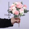 1Pcs Silk Flower 7-Forked Artificial Rose Hydrangea Handheld Flower Fillet Rose Dried Flower Wedding Decoration Flower Bouquet