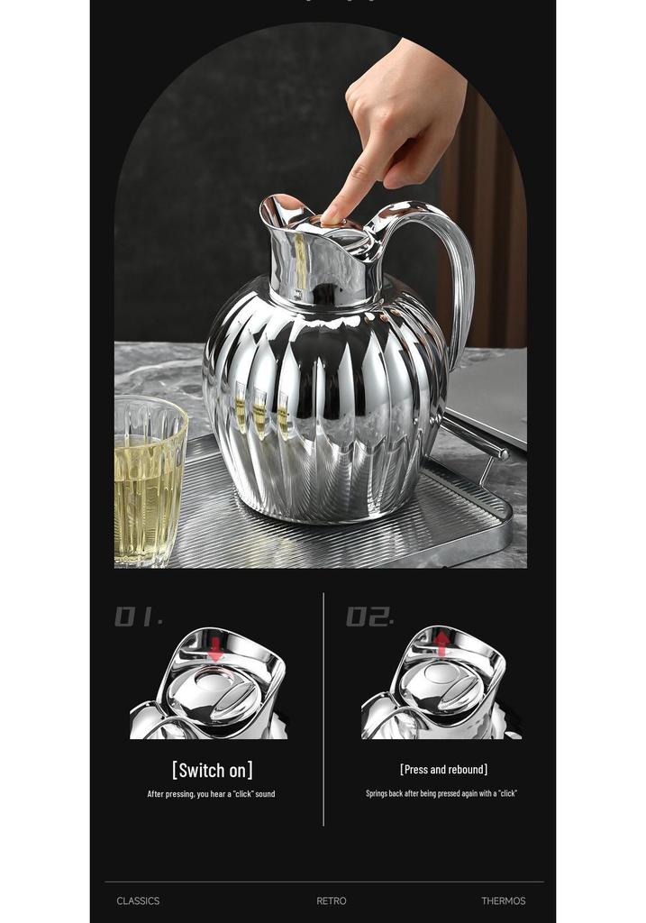 European Luxury Creative Thermos: 316L Stainless Steel Coffee Pot & Kettle.