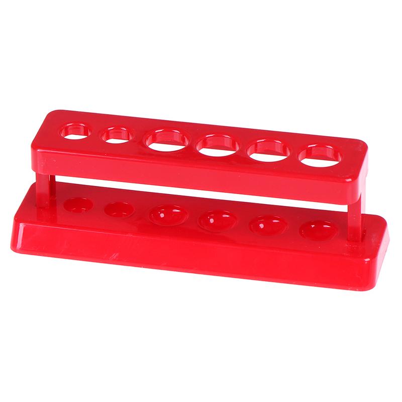Laboratory Test Tube Holder 6 Hole Plastic Rack Red Stand Burette Stand Shelf