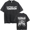 Gewaschen Vintage Rapper The Weeknd Beeil dich Morgen T-Shirts Herren Damen Hip Hop Mode Popmusik T-Shirt Übergroß Streetwear