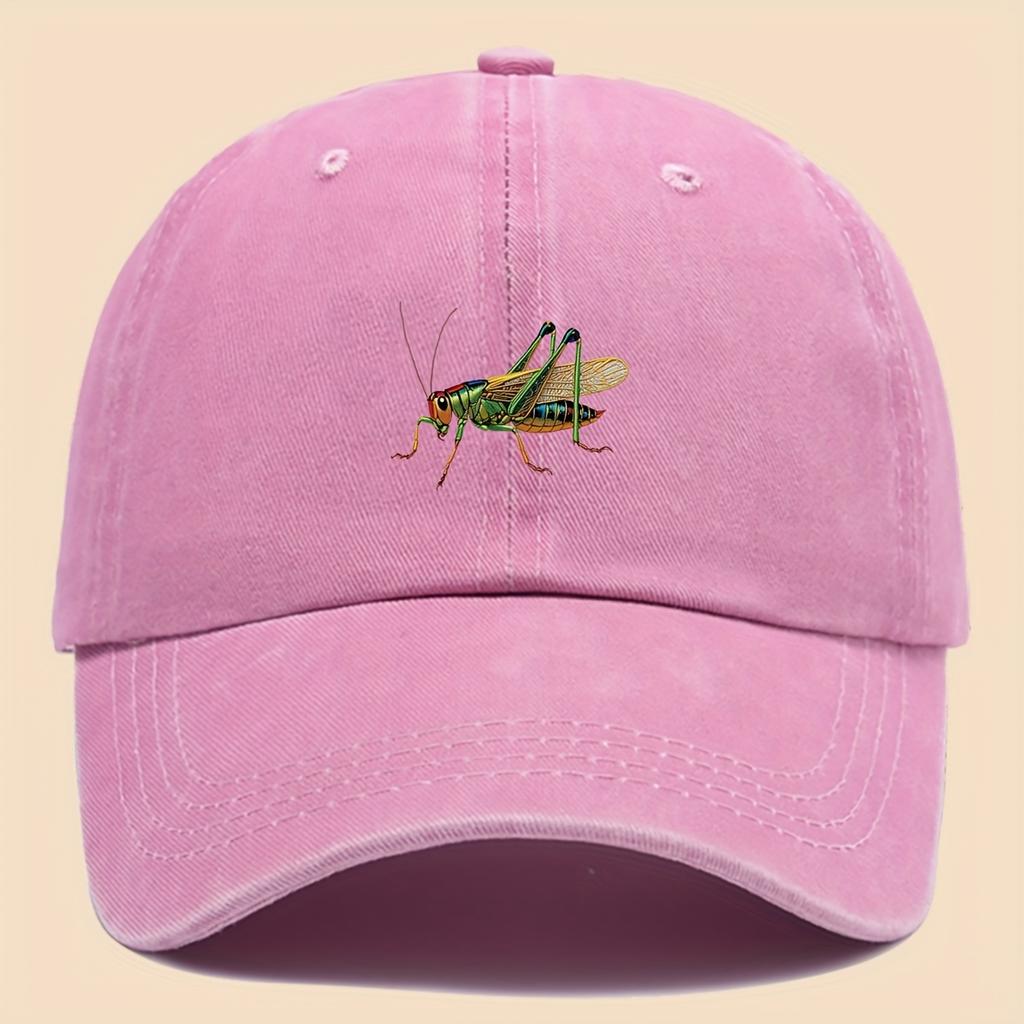 Pc Exquisite Printed Baseball Cap with Stylish Cricket Design InsectThemed Duckbill Hat Adjustable Size Breathable Comfo