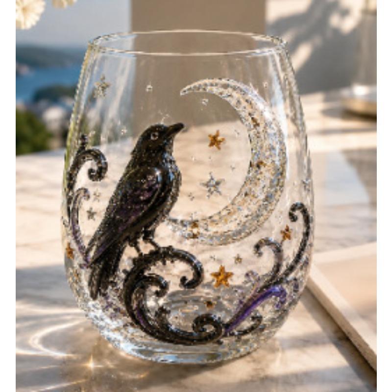 Bicchiere da Whisky Nuovo Vetro Stile Bouquet di Fiori Artigianato in Vetro Bicchiere da Whisky