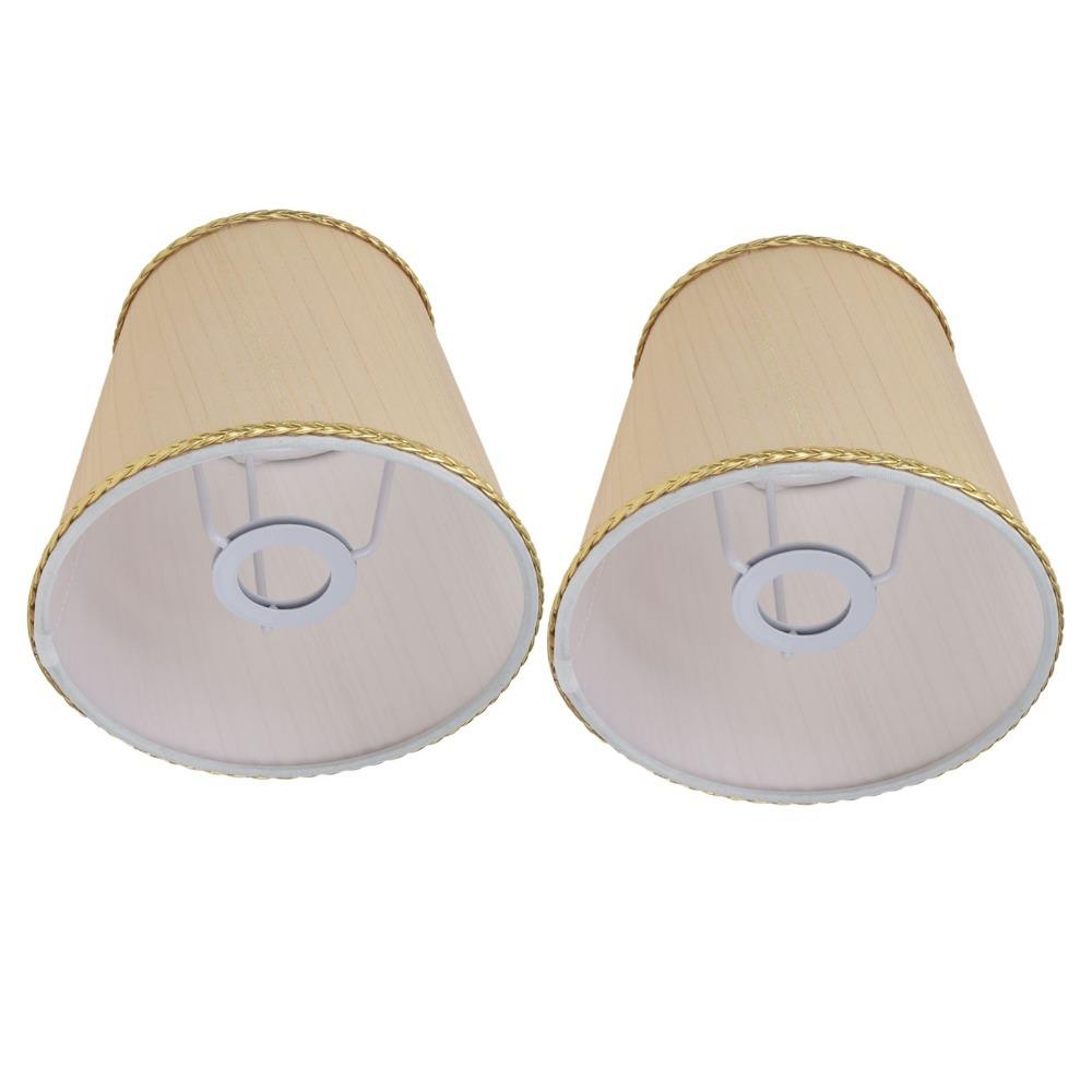 

2PCS Fabric Lampshade 5.5 inch Height Small Lamp Shades Simple Lamp Cover Chandelier бежевий