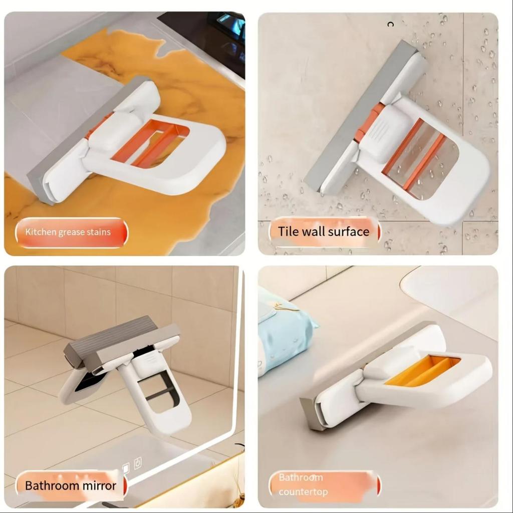 1/2/4PCS Self-Squeezing Desktop Mop Handheld Sponge Mop for Home Bathroom Kitchen Foldable Tabletop Scrubber Mini Cleaning Tools