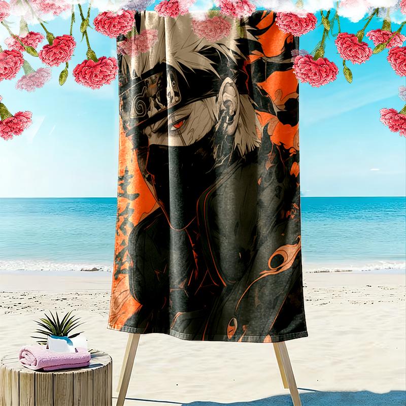 1pc naruto Beach Towel, Multi-functional Beach Towel for Outdoor Activities Beach Swimming and Travel