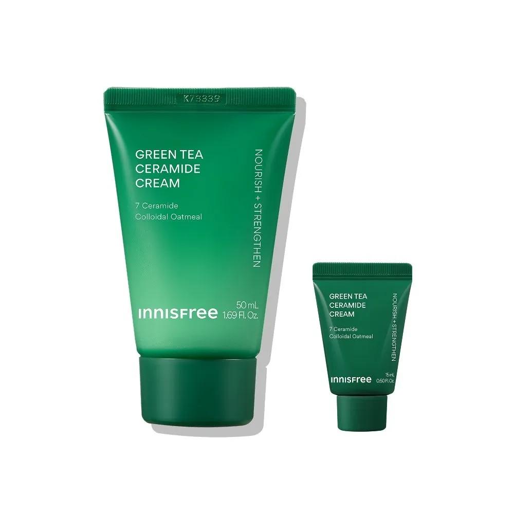 Green Tea Ceramide Cream 50mL (Tube) + Green Tea Ceramide Cream 15mL