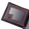 Herren PU-Leder Bifold Geldbörse Schlanker Minimalistischer Kartenhalter Bargeld Münzfach Vintage Business Geldbörse