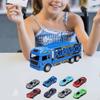 Vehicle Set with Foldable Transport Truck for Kids
