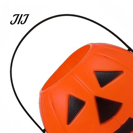 Trick or Treat Containers 1/2/3Pcs Halloween Pumpkin Candy Bucket, Trick-or-Treat Holder Basket, Bucket with Handle Jack-O-Lantern Sweet Snack