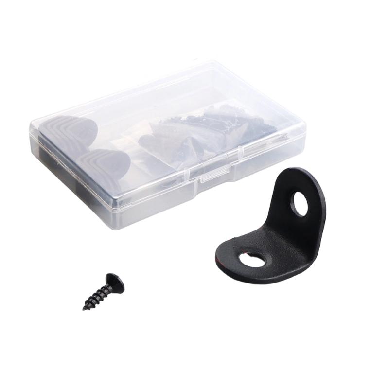 10Pcs L Shaped Corner Brace Stainless Steel 90 Degree Right Angles Metal Brackets for Cabinets Shelves Easy To Install