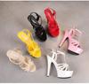 Factory Wholesale High Quality Thin Heels Ladies Shoes Rivet Sequined Fashion Women Sandals for Catwalk