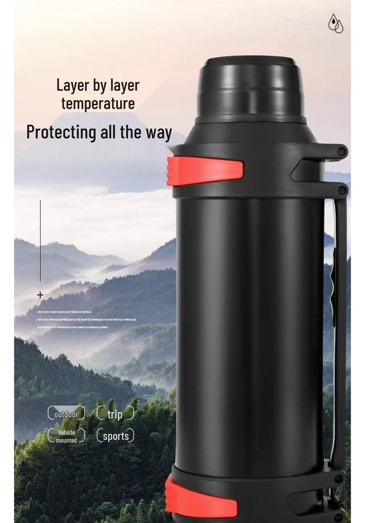 304 Stainless Steel 5L Thermos Flask - Large Capacity, Portable for Men & Women, Outdoor Car Use, Household Hot Water Bottle