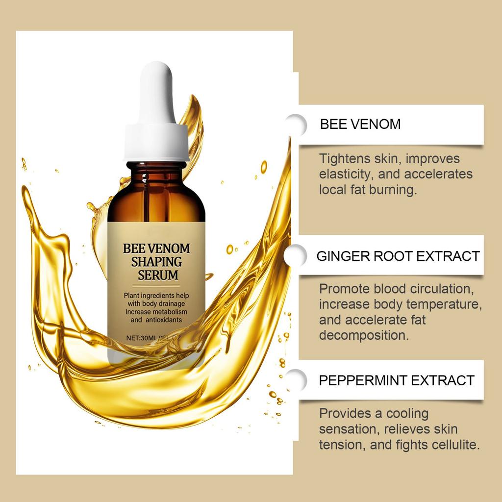 Bee Slimming Oil, Advanced Bee, Bee Firming Oil, Bee Lymphatic Drainage & Slimming Oil, For Men And Women (30ml)