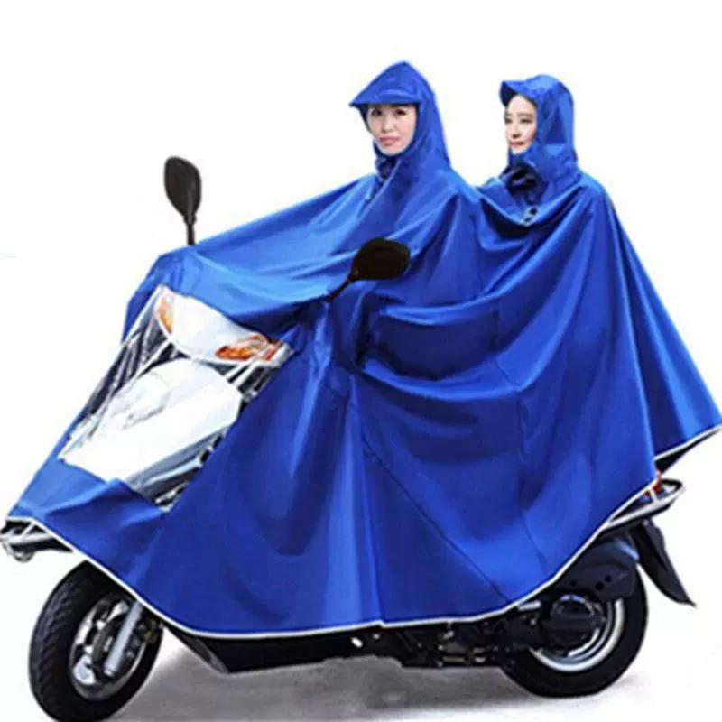 Authentic Raincoat for Electric Bikes and Motorcycles, Rain Poncho for Adult Riding, Single or Double Rider, Enlarged Size