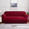 Cover With Skirt Elastic Elasticized Sofa Cover For Living Room1/2/3/4 Seat Armchair Cover Shape Home Furniture Couchcover Jacquard Living Sofa