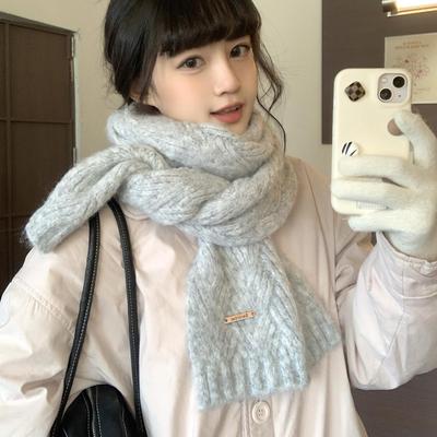 Damen Schal aus Alpaka Wolle im Koreanischen Stil - Dick, Warm und Vielseitig für Herbst und Winter
