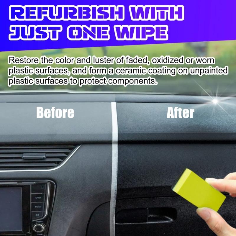 Vehicle Plastic Rejuvenation Revitalizing Agent Set for Long Lasting Gloss & Color Restoration, Strong Weather Resistant