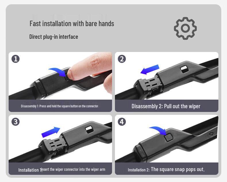 Frameless Wiper Blade - Compatible with Haval H6, Fengjun, Great Wall H2, H9, M4, H5, F7, M6, Big Dog Models