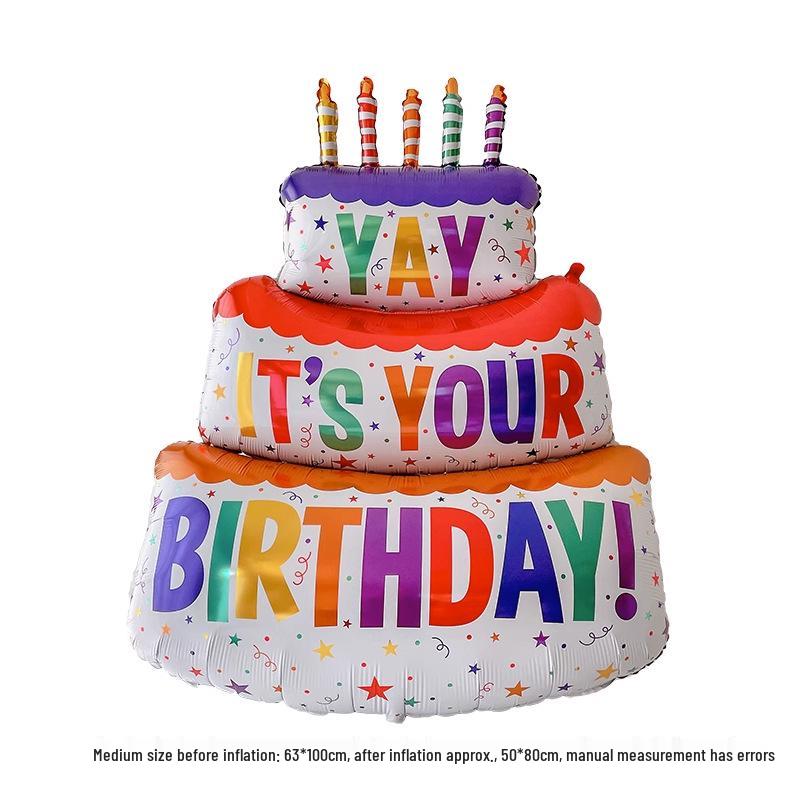 Baby's First Birthday Foil Cake Balloons & Photo Props Set