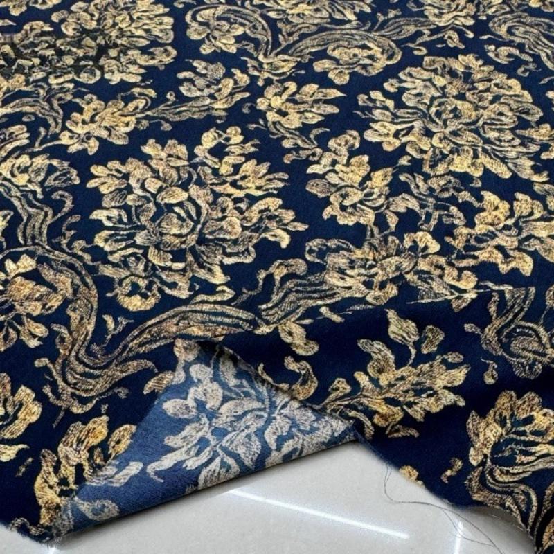 100x150cm Floral Printed Style Fabric Summer Silk Chiffon Fabric for Diy Sewing Soft Comfortable Dress Shirt Pajamas Pants