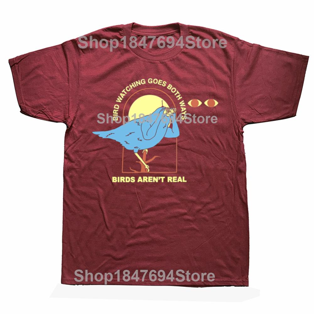 Funny Birdwatching Goes Both Ways Classic Birds Real T-Shirt Womens Men Tshirts Graphic Custom Aldult Teen Unisex Xs-Xl Gift