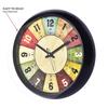 Orologio da Parete Analogico in Plastica e Vetro da 12 pollici - Roulette Classica (Movimento Silenzioso, Cornice Nera)