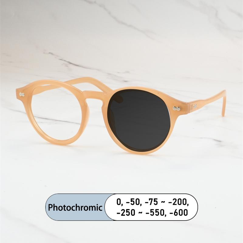 Brand Round Rice Studs Small Frame Myopia Glasses Presbyopia Anti Blue Light Men Women Near Sight Eyewear