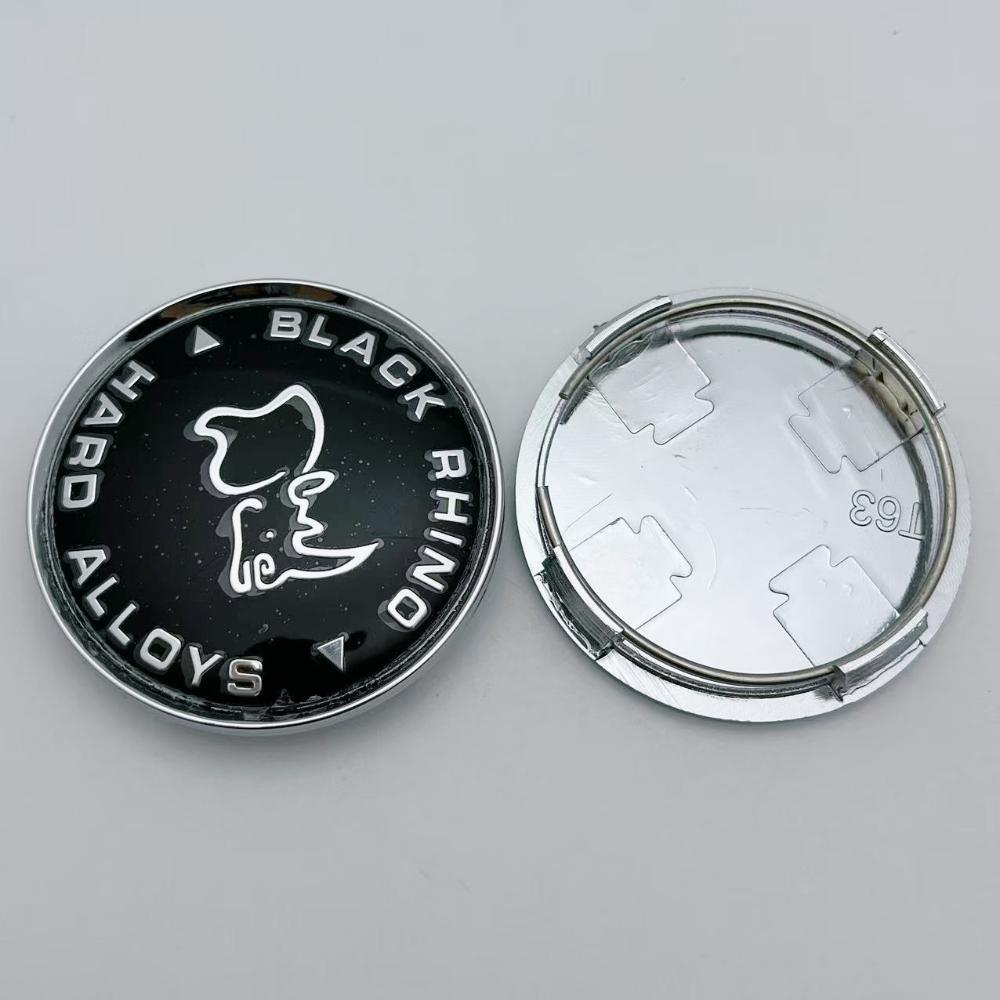 

4pcs 63mm 58mm Black Rhino Logo Emblem Badge Car Wheel Center Cap Wheel Hubcaps Rims Centre Dust Cover M592 Car Accessories Black Rhino Badge&4pcs T63 Wheel Caps