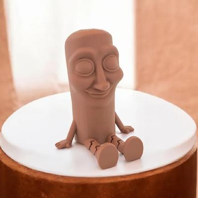 Funny Desktop Decoration Ornaments Tung Tung Tung Sahur Action Figure Wooden Stick Man with Movable Joints Articulated Figure