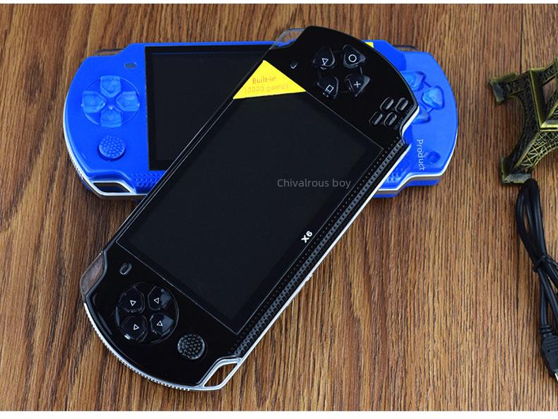 X6 Handheld-Spielkonsole: 4,3" Farbbildschirm, 128-Bit Arcade, GBA/FC kompatibel, Ideal für Kinder.