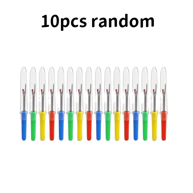 1/10pcs Sewing Thread Remover Seam Ripper Stitch Unpicker Sewing Tools Thread Cutter Plastic Handle Craft Tool Sewing Accessory