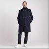 Spring and Autumn Independent Station Foreign Trade Solid Color Medium and Long Trench Coat Men's Simple Commuter Jacket Coat