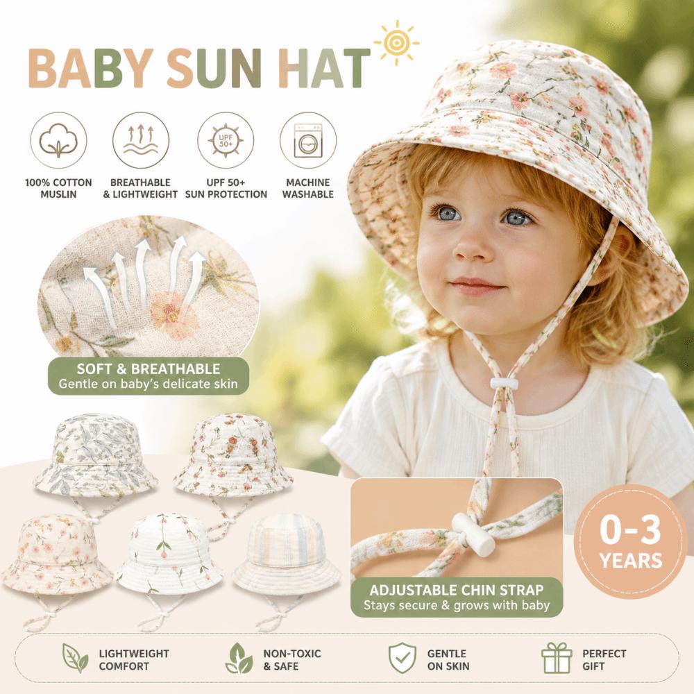 Wide Brim Fisherman Hat UPF 50+ Kids Sun Hat New Sun Hat  Summer Outdoor