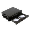 2 In 1 Car Radio Storage Box Multi Purpose ABS Universal 1DIN 2 Layer Cup Holder For Collecting Items Car Radio Black Cup Holder