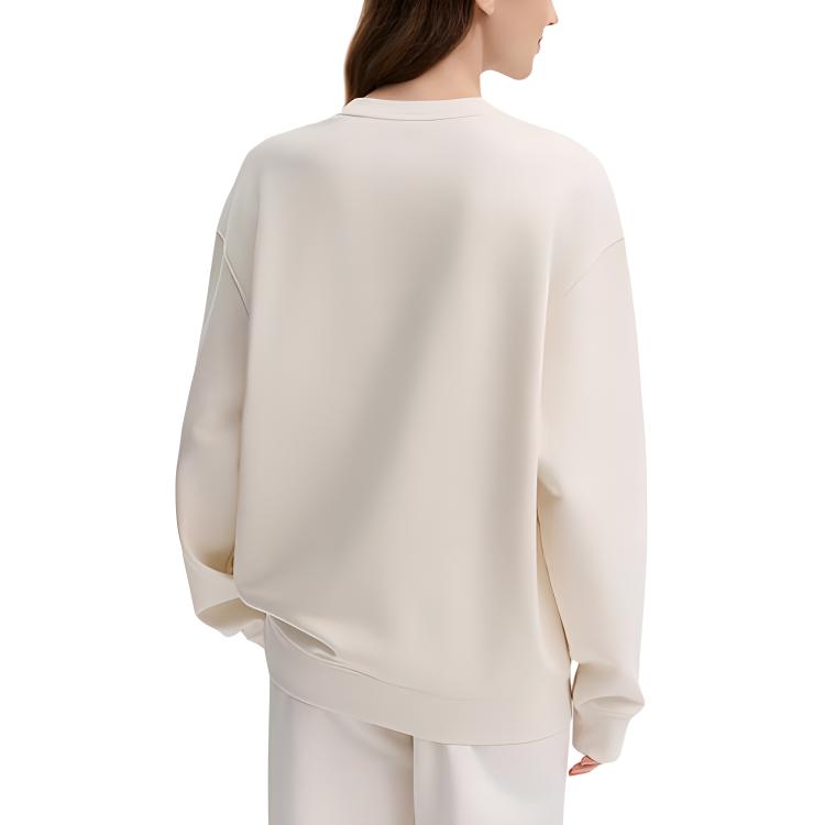 Fila Original Loose Fit Fleece Sweatshirt Unisex Sweatshirt Steam-White F51M449204F-IV