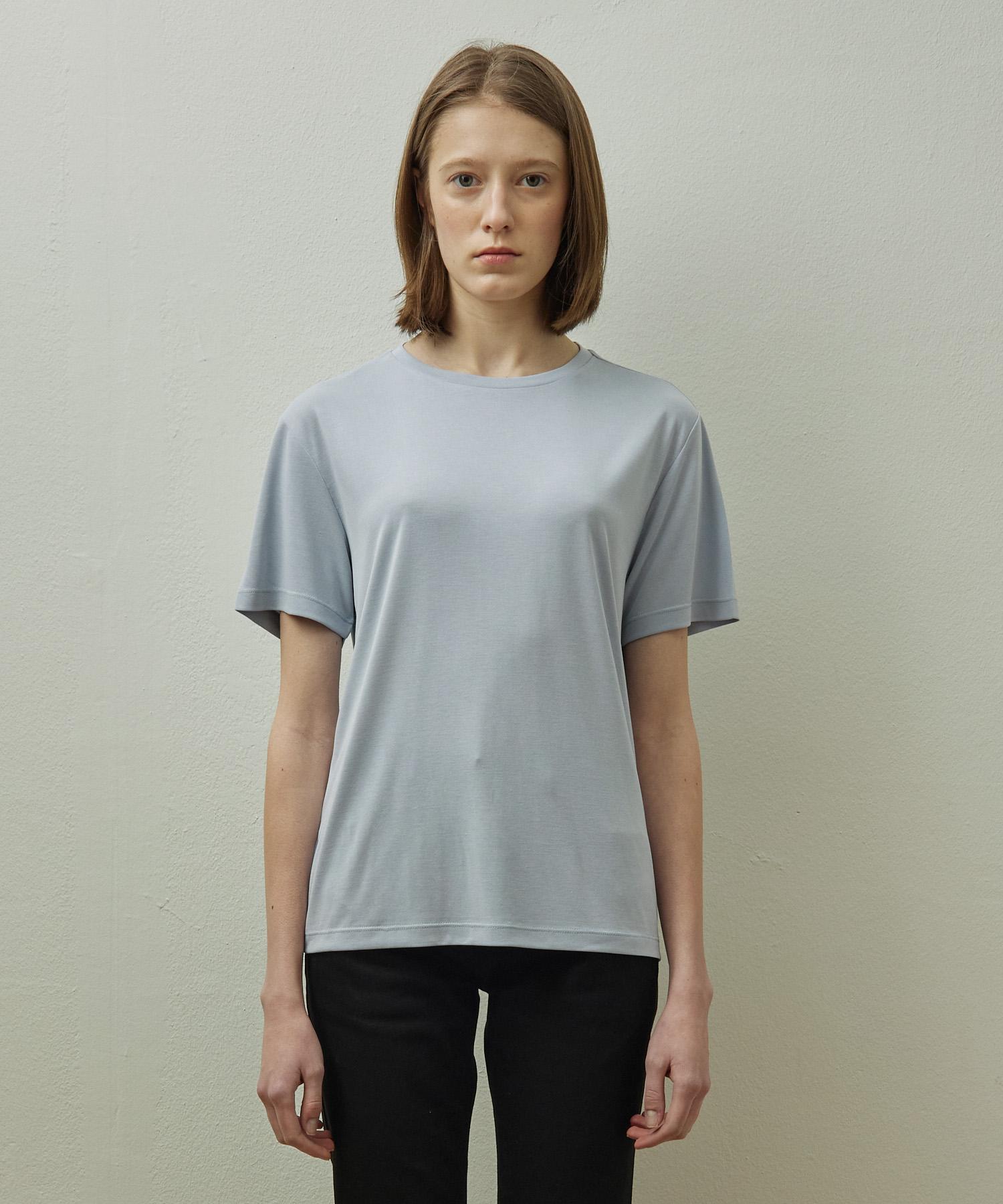 Step Around Modal Loose Fit Short Sleeve T-Shirt_Blue