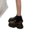 British style platform loafers women's 2025 spring and autumn new commuter retro high-end black versatile small leather shoes
