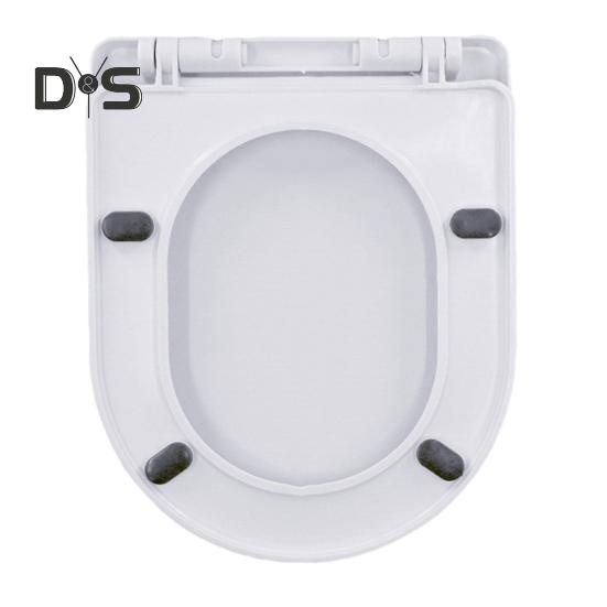 Toilet Cover with Quiet Close Technology Sturdy Anti-Shift Design Quick Release Secure Fit Toilet Lid