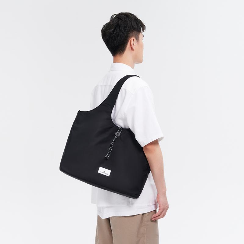 New NAUTICA Nylon Shoulder Bag Crossbody Bag Tote Unisex Black NA230079M-801