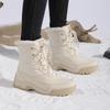 Winter Snow Boots Plush Warm Cotton Shoes Wear-resistant Windproof Sports Outdoor High-top Lace-up Boots Large Size