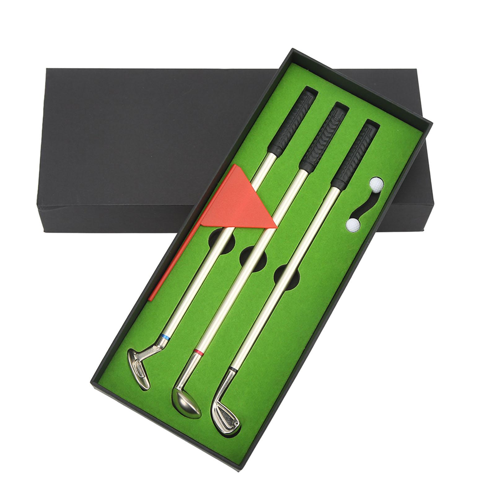 

Подарочный набор ручек для гольфа, включая мини-шариковую ручку для гольфа, флаг, коробку для хранения, для поклонников гольфа