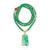 Elegant Jade Flower Pendant Sweater Chain - Versatile Autumn/Winter Necklace for Men & Women