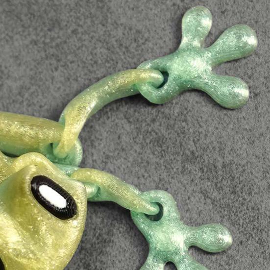 Movable Joints Frog Fridge Magnet 3D Printed Frog Fidget Toy Articulated Animal Model Figurine Magnetic Refrigerator Frog Decoration Ornament