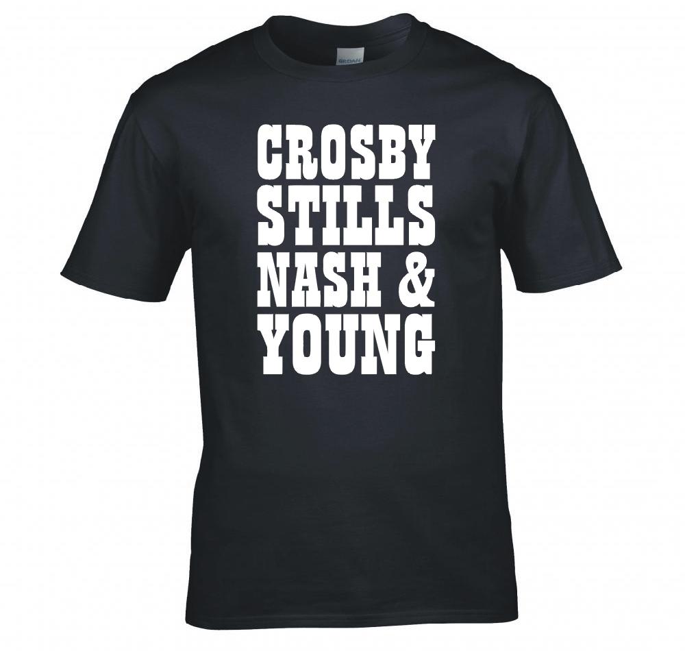 Crosby Stills Nash Young Band Logo T Shirt New